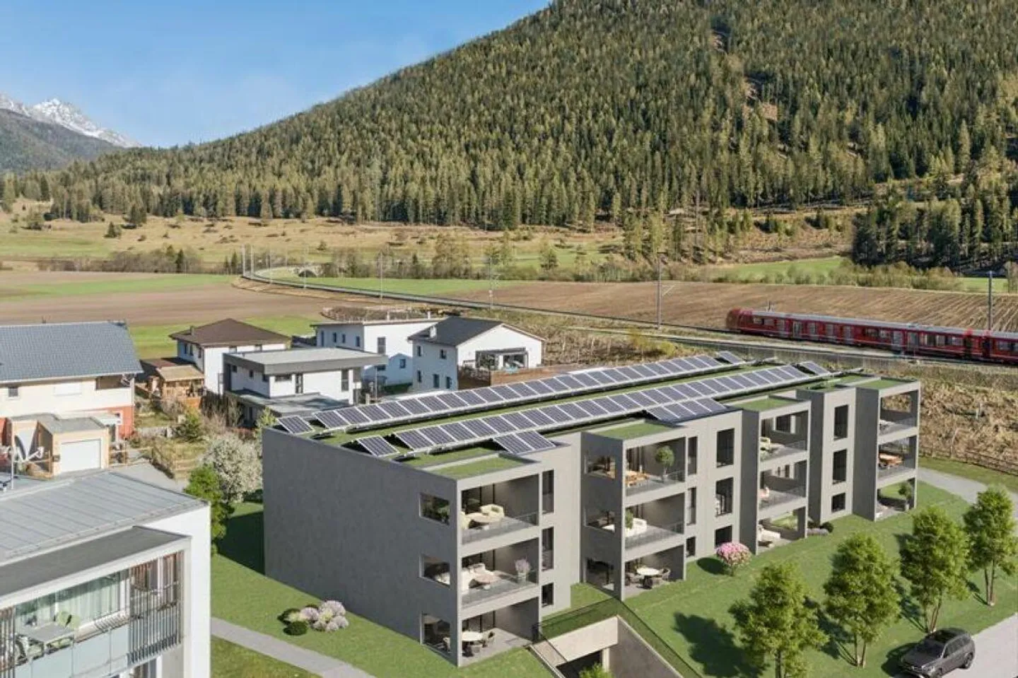 Wohnen mit Perspektive - hochwertiger Neubau in Zernez - Photo 3 sur 8