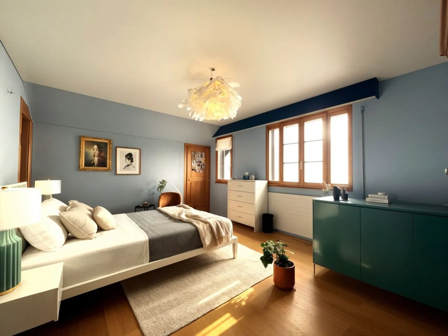 Magnifica casa a schiera con 8,5 stanze e vista mozzafiato sulle Alpi / 5 camere da letto / 2 bagni / terrazza, balcone e giardino di 800m². - Foto 8 di 13