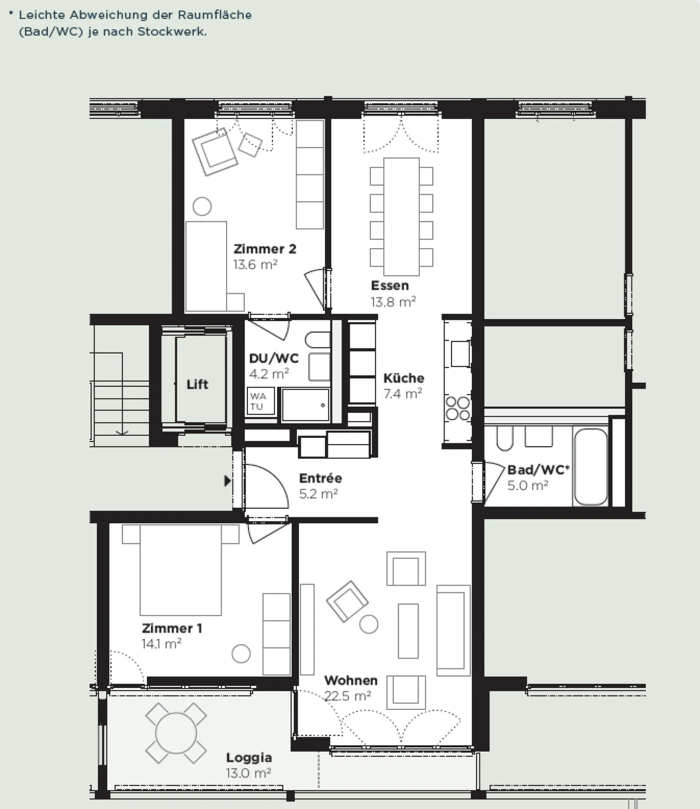 Appartement 3 1/2 pièces BILL Neuhegi - Photo 8 sur 8