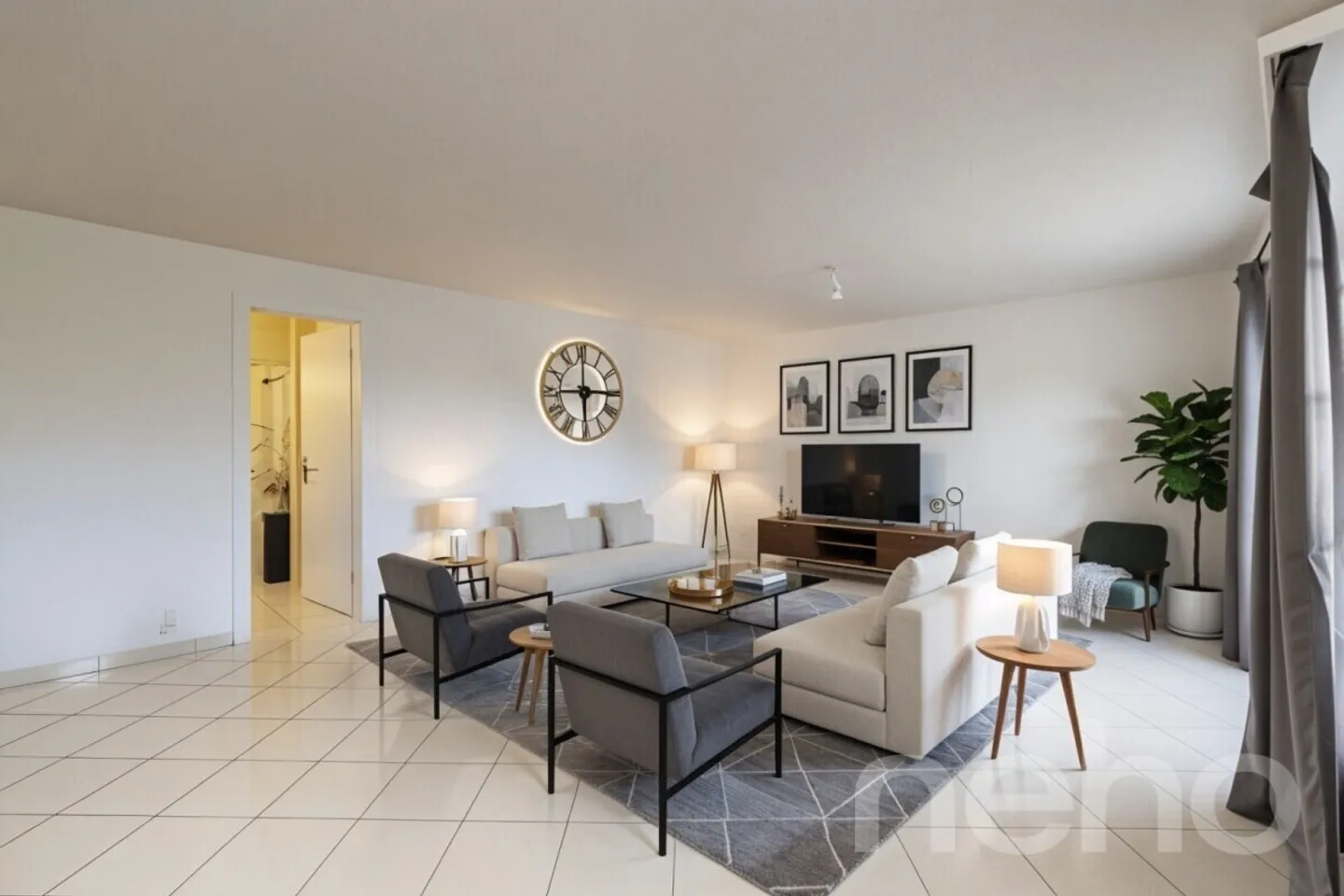 Helle 3,5-Zimmer-Wohnung mit Garten und freiem Blick - Foto 4 von 12