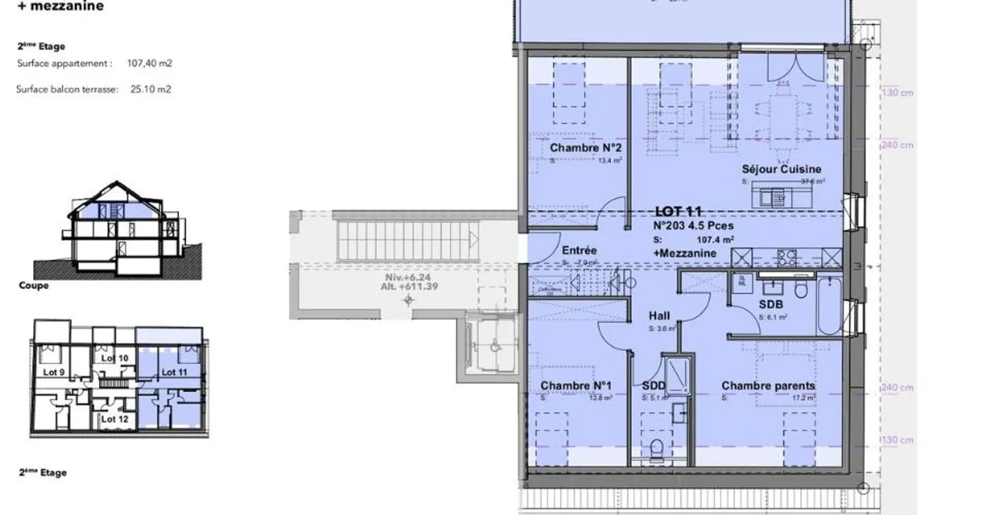 Los Nr. 11 - Neue 4,5-Zimmer-Wohnung + Mezzanin im Herzen von Cheseaux-sur-Lausanne - Foto 6 von 12