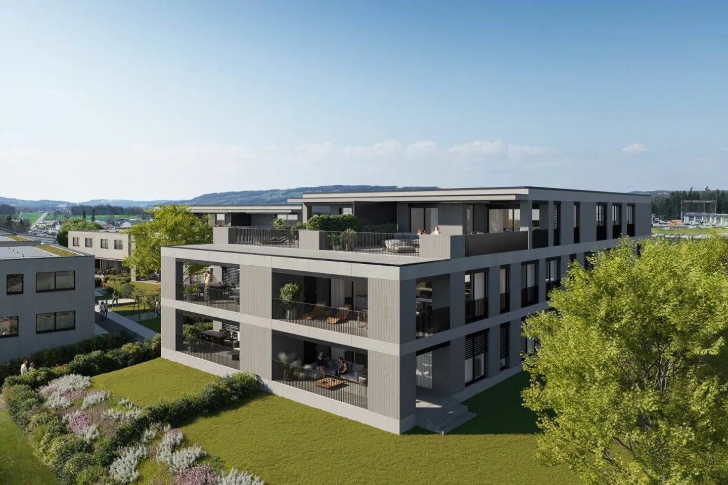 NUOVA COSTRUZIONE: Appartamento giardino 4.5 locali con area coperta e enorme spazio verde - Foto 8 di 8