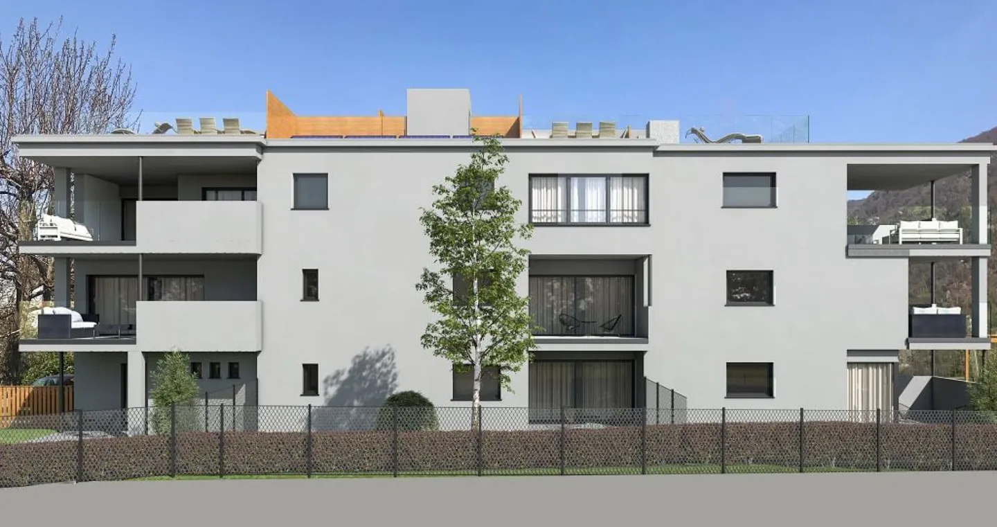 PENTHOUSE DE 3,5 PIÈCES AVEC JARDIN SUR LE TOIT ET SPLENDIDE VUE SUR LE LAC - Photo 2 sur 5