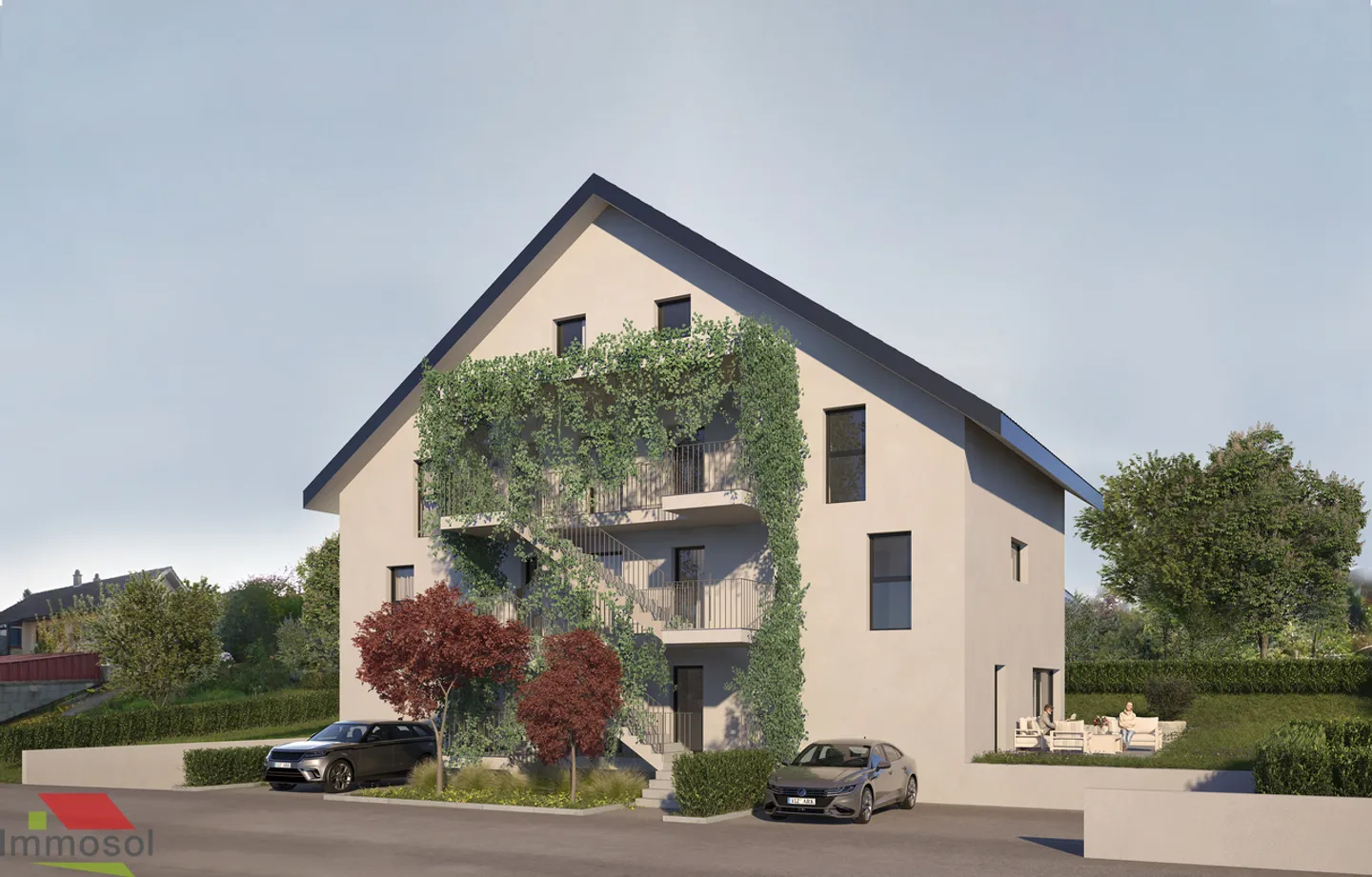 Daillens - Appartamento Nuovo 3.5 stanze - Balcone - Bella Vista sul Giura - Foto 5 di 10