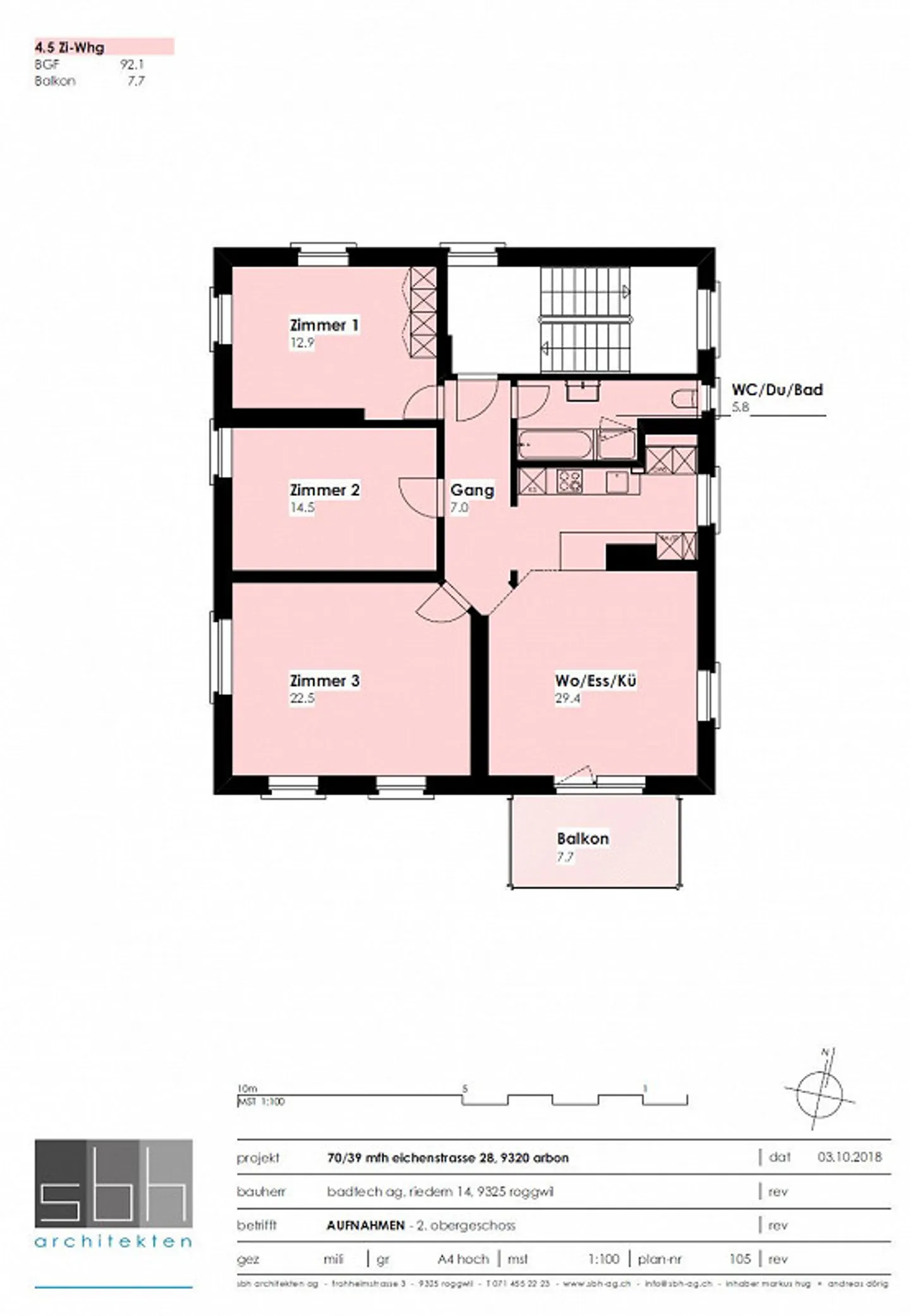 Appartamento ristrutturato di 4,5 stanze in posizione tranquilla con riscaldamento a sonde geotermiche - Foto 9 di 9