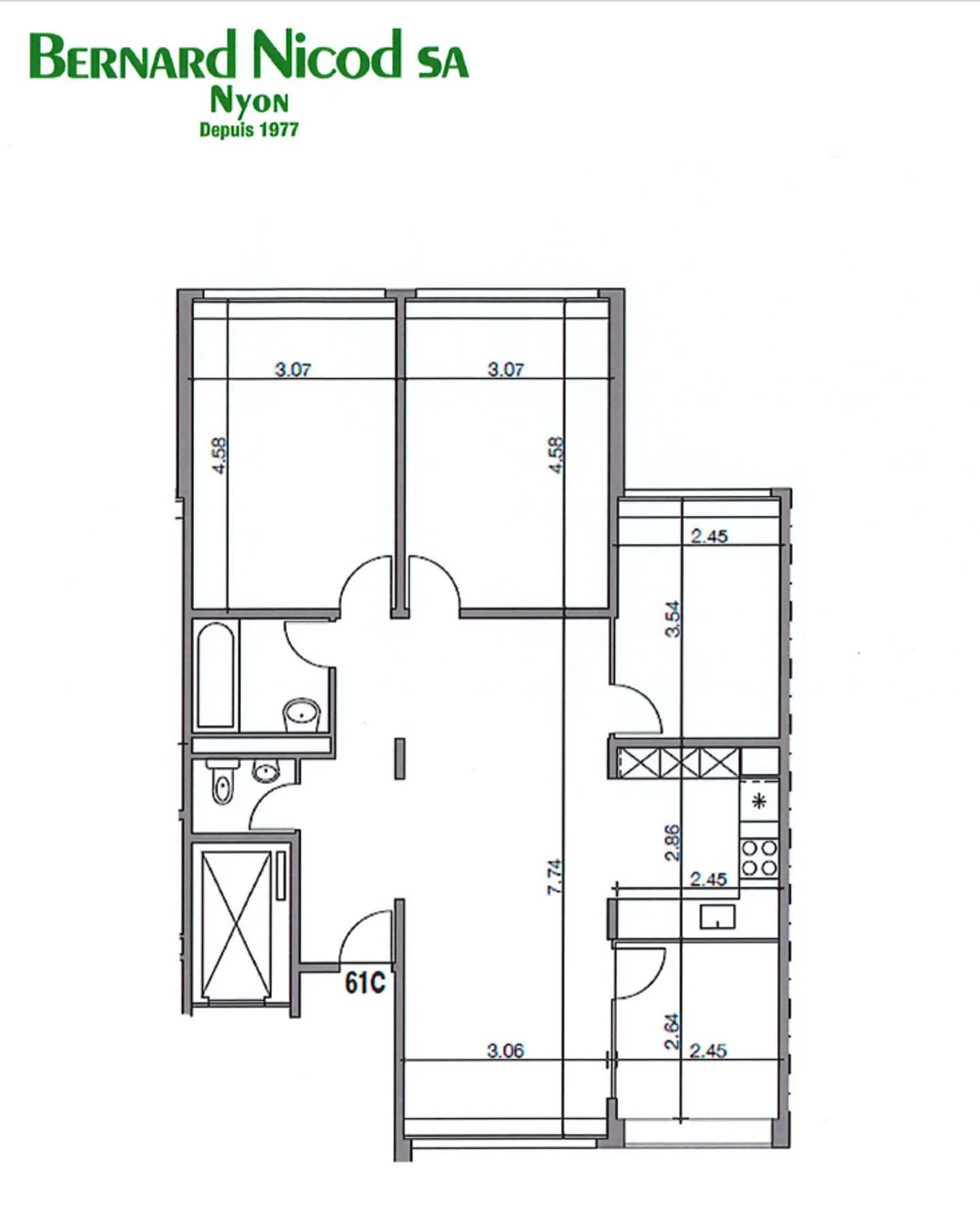 Appartement spacieux à Nyon - Photo 4 sur 5