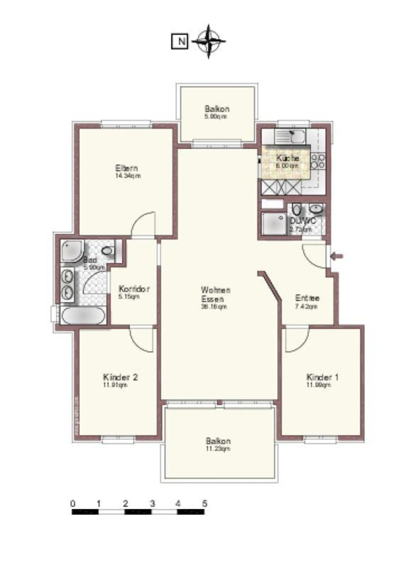 Modern and comfortable 4.5 room apartment - Photo 4 of 18