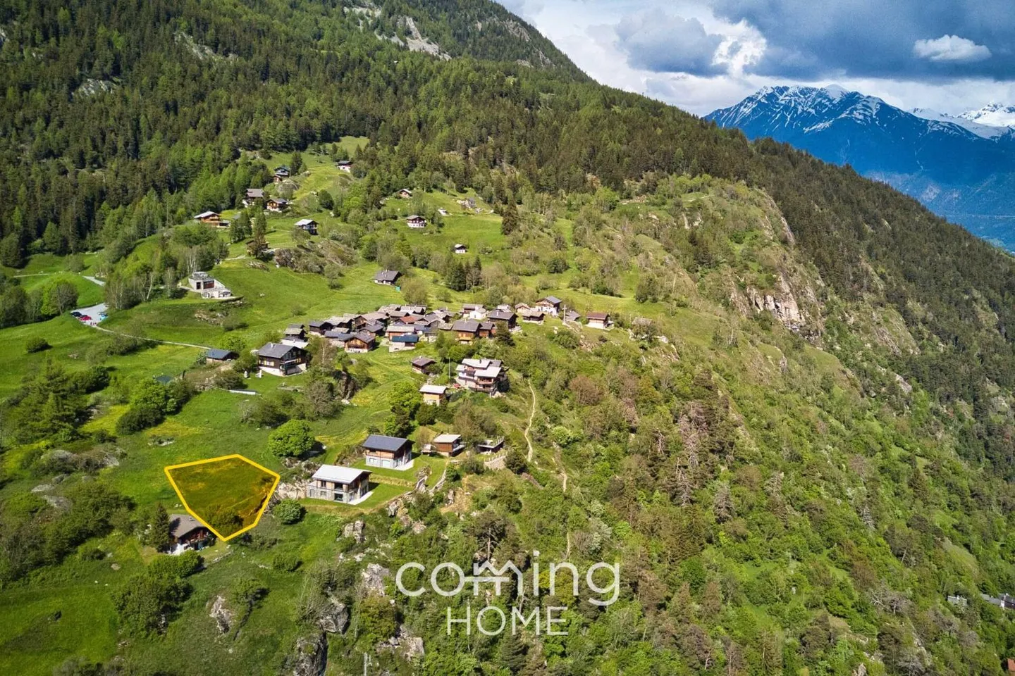 Sunny building plot with mountain panorama in Finnen, Eggerberg - Photo 1 of 6