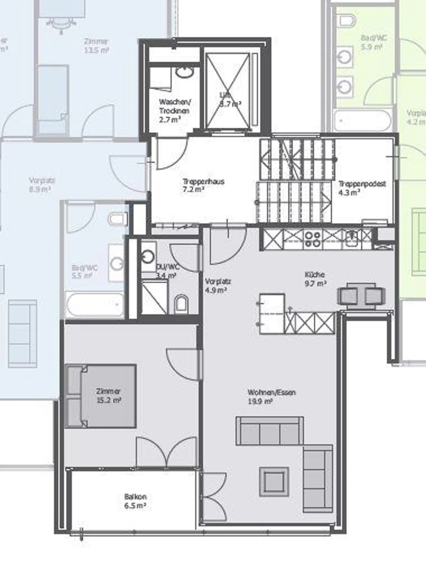 Belle appartement de 2,5 pièces dans un emplacement privilégié à Cham - Photo 7 sur 7