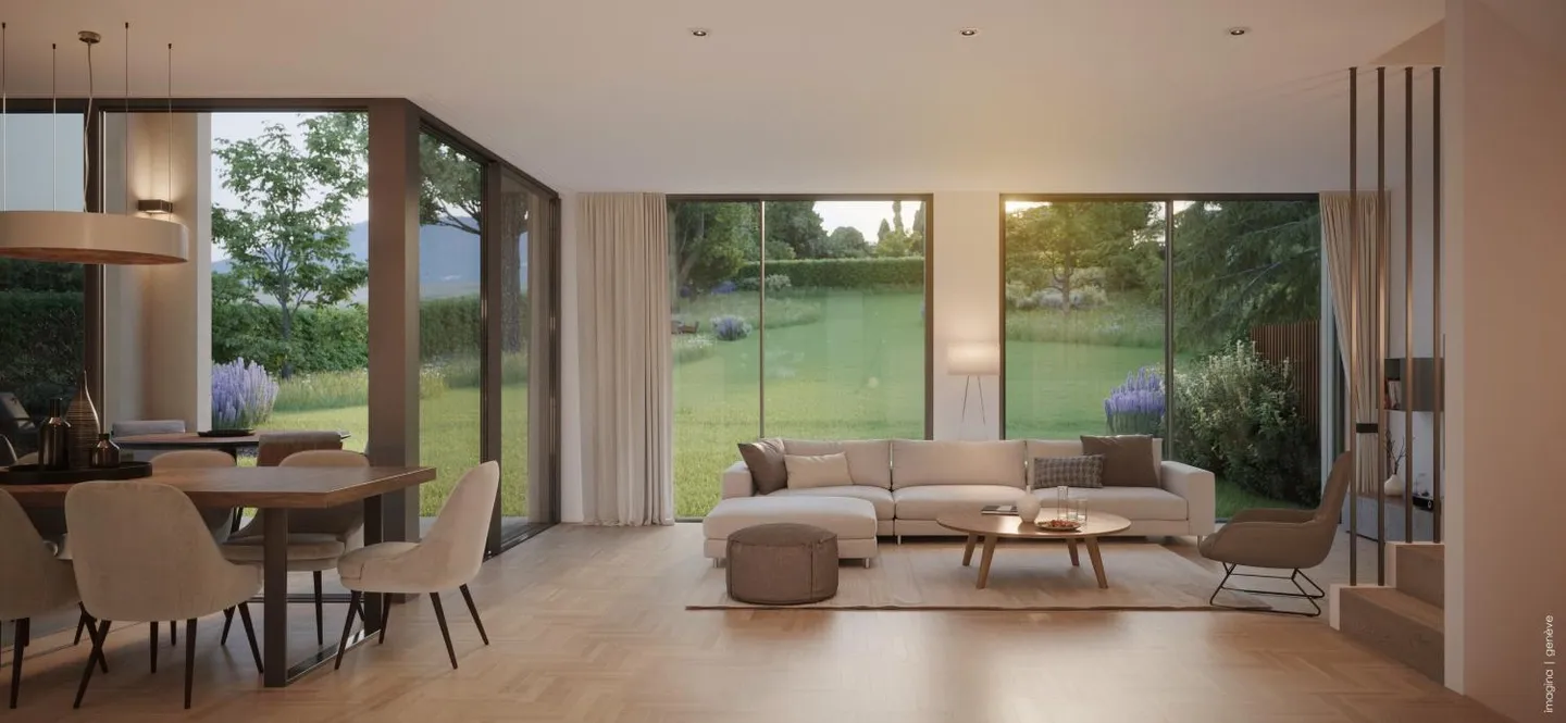 Exceptional contemporary villa with large garden in the heart of Anières - Photo 5 of 11