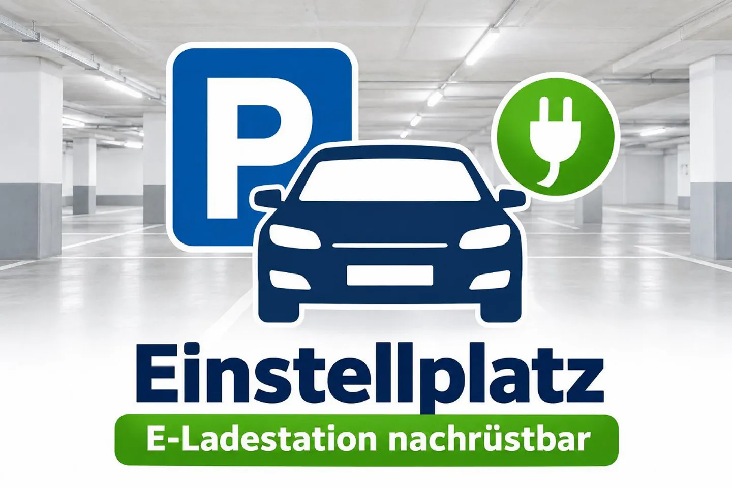 Parking space available immediately - prepared for E-charging station - Photo 1 of 1