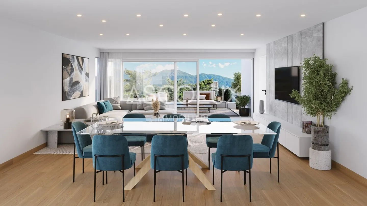 Elegante 3.5-Zimmer-Wohnung, wenige Schritte von Piazza Grande und See entfernt - Foto 7 von 9