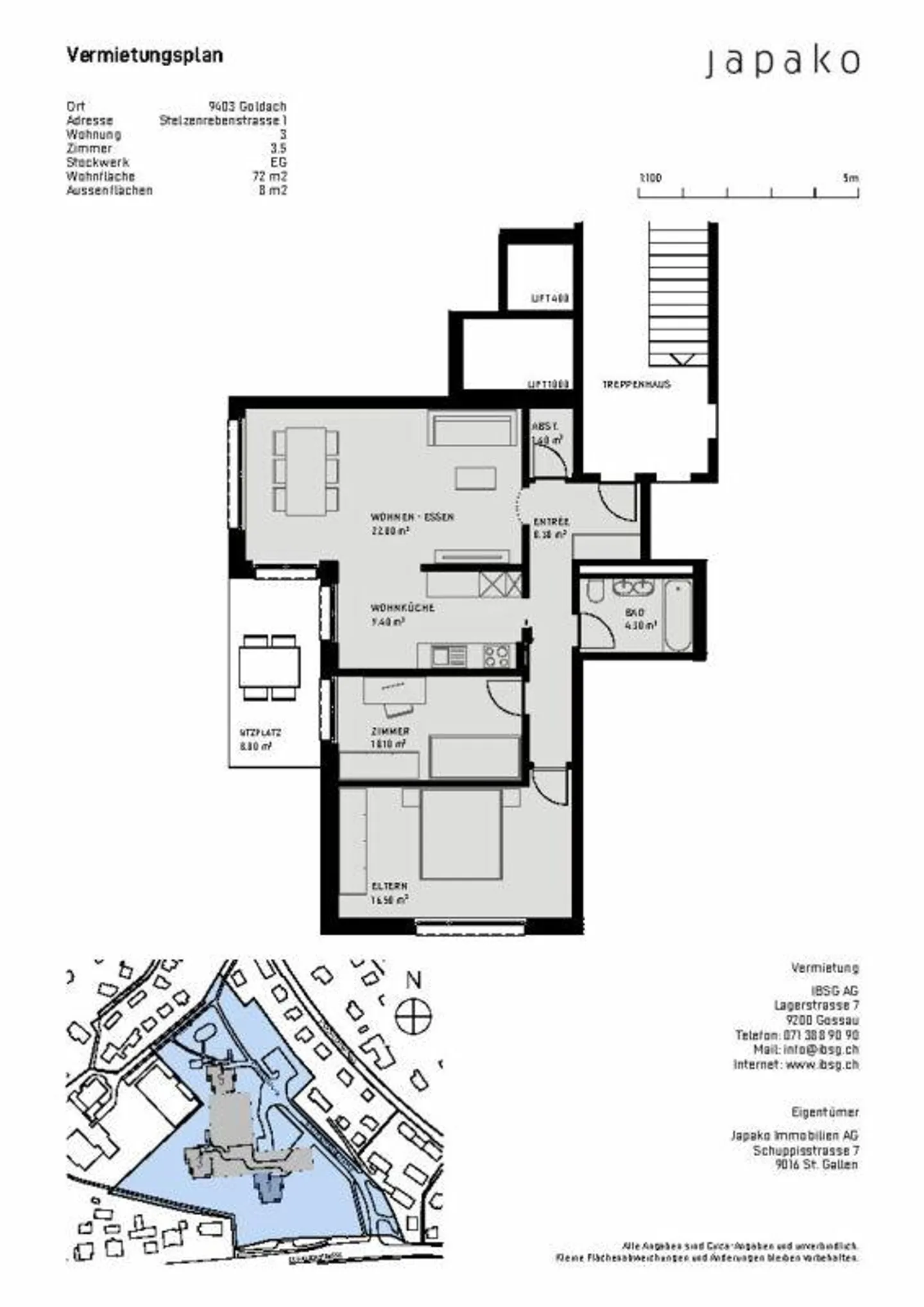 SCHÖNE Wohnung mit Sitzplatz - Foto 6 von 8