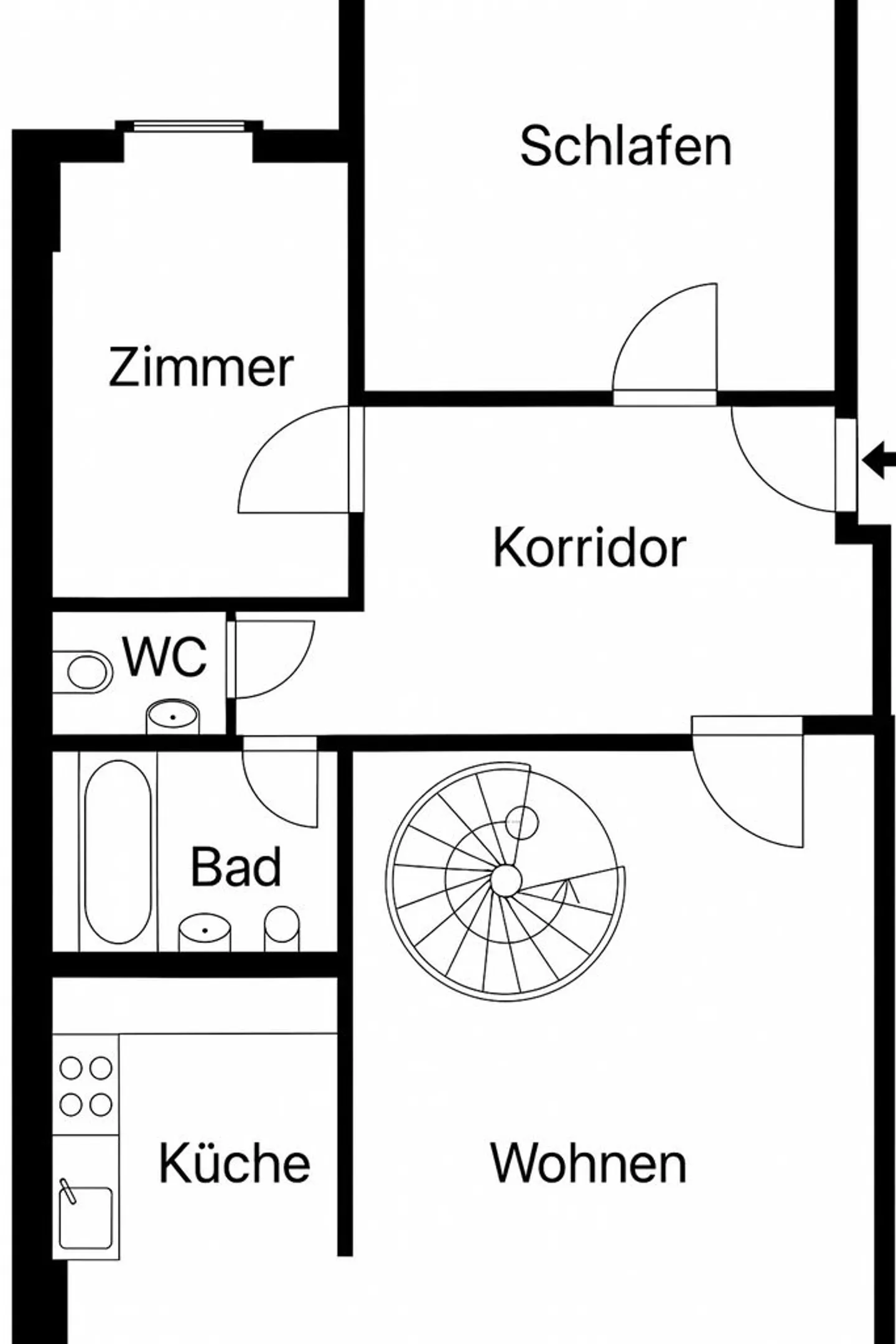 Appartamento duplex ristrutturato in una posizione tranquilla vicino al fiume Reno - Foto 9 di 9