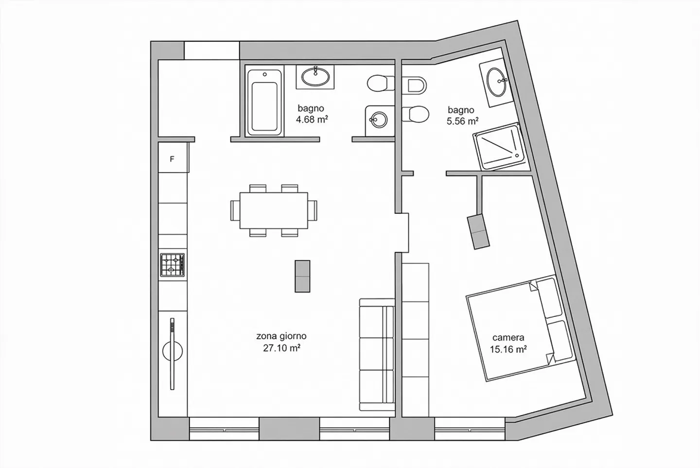Neues Apartment im Zentrum von Lugano - Foto 7 von 7