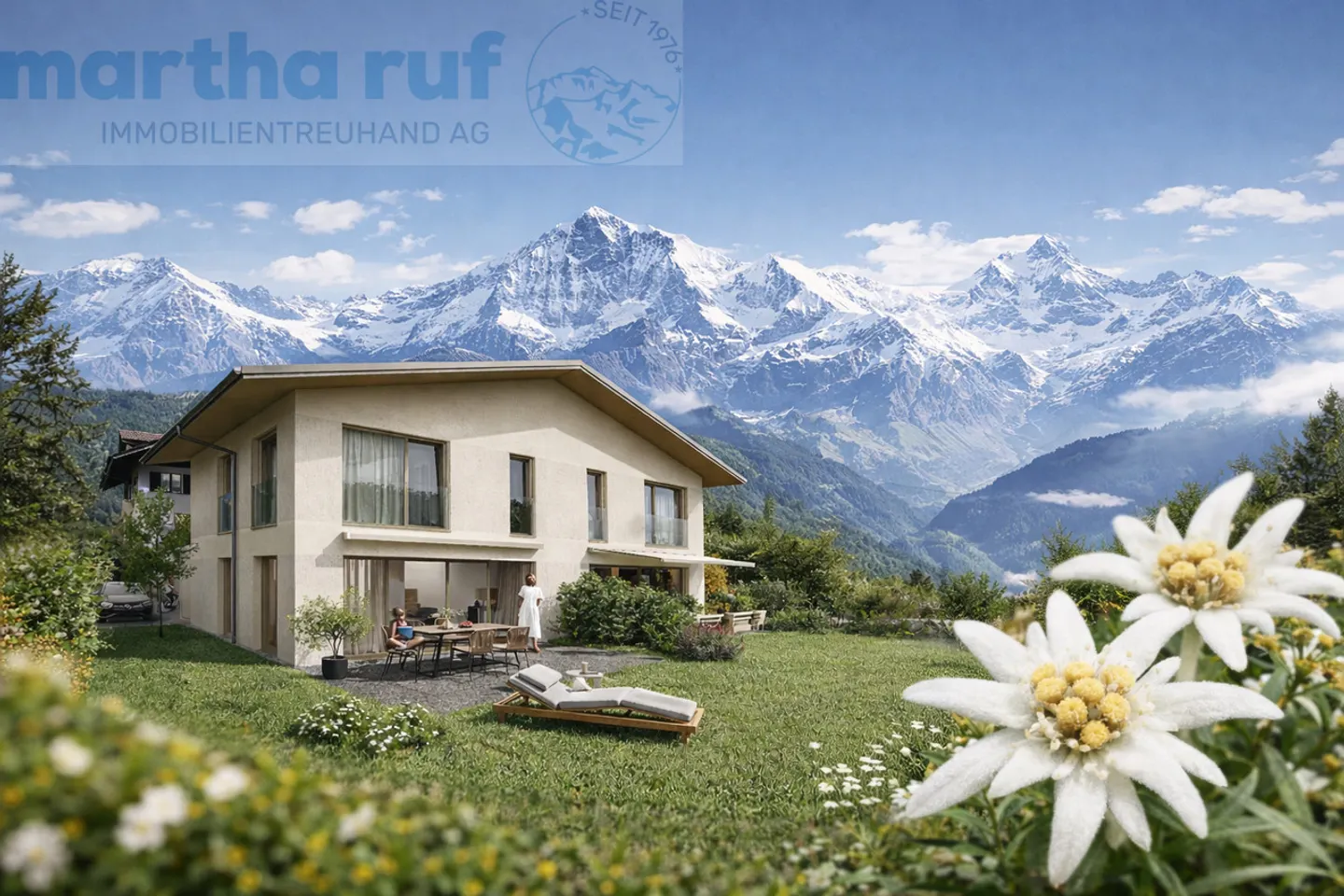 Exklusives Doppelhaus mit Bergsicht - Foto 1 von 7