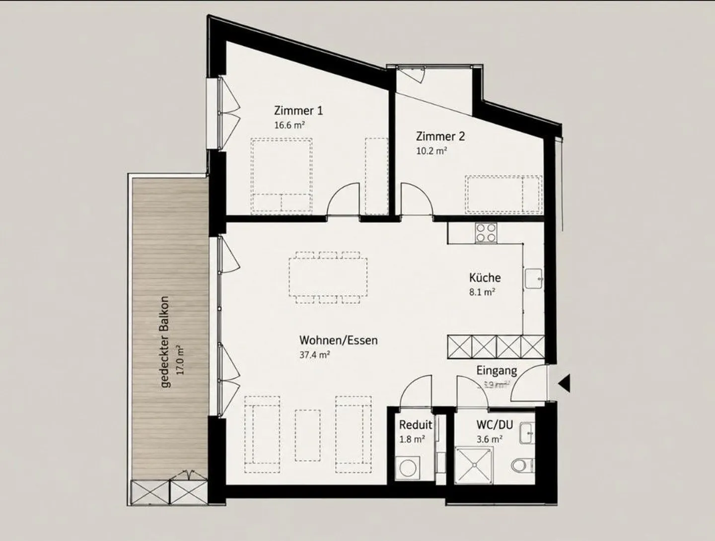 Charmante 3.5 Zimmer-Wohnung - Foto 9 von 9