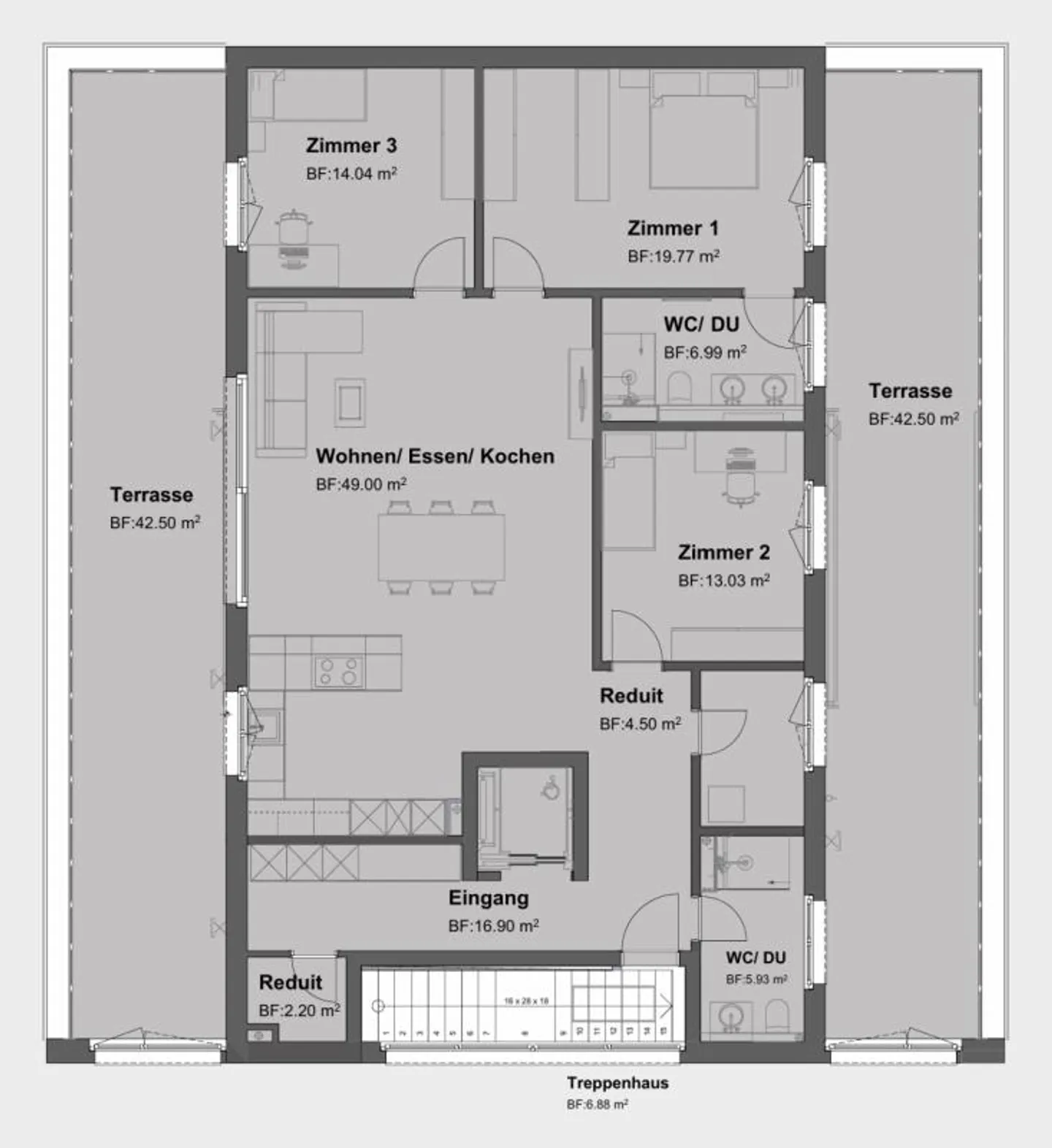 Exklusive 4.5 Zimmer Attikawohnung im Neubauprojekt Amrilife - Foto 7 von 7