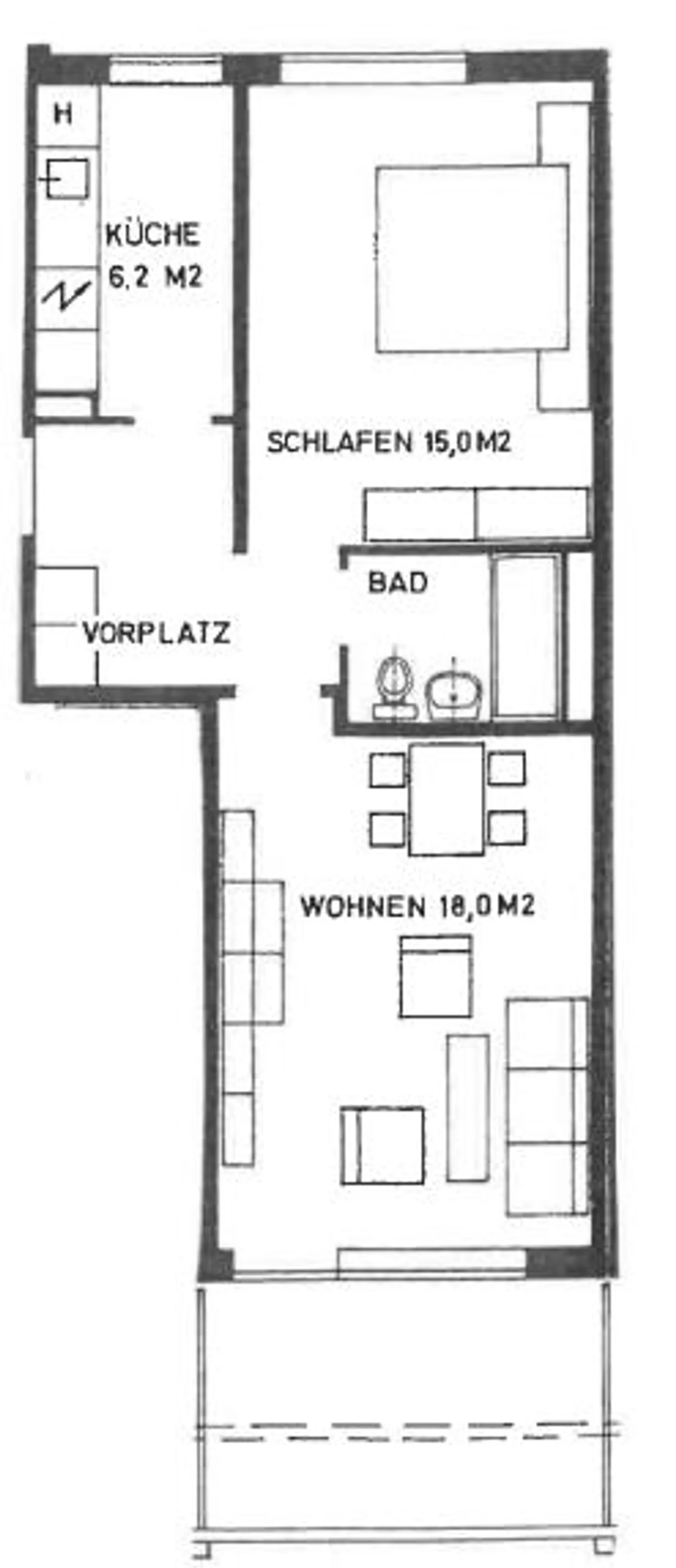 2-room apartment on the 3rd floor for rent in 8048 Zurich - Photo 8 of 8