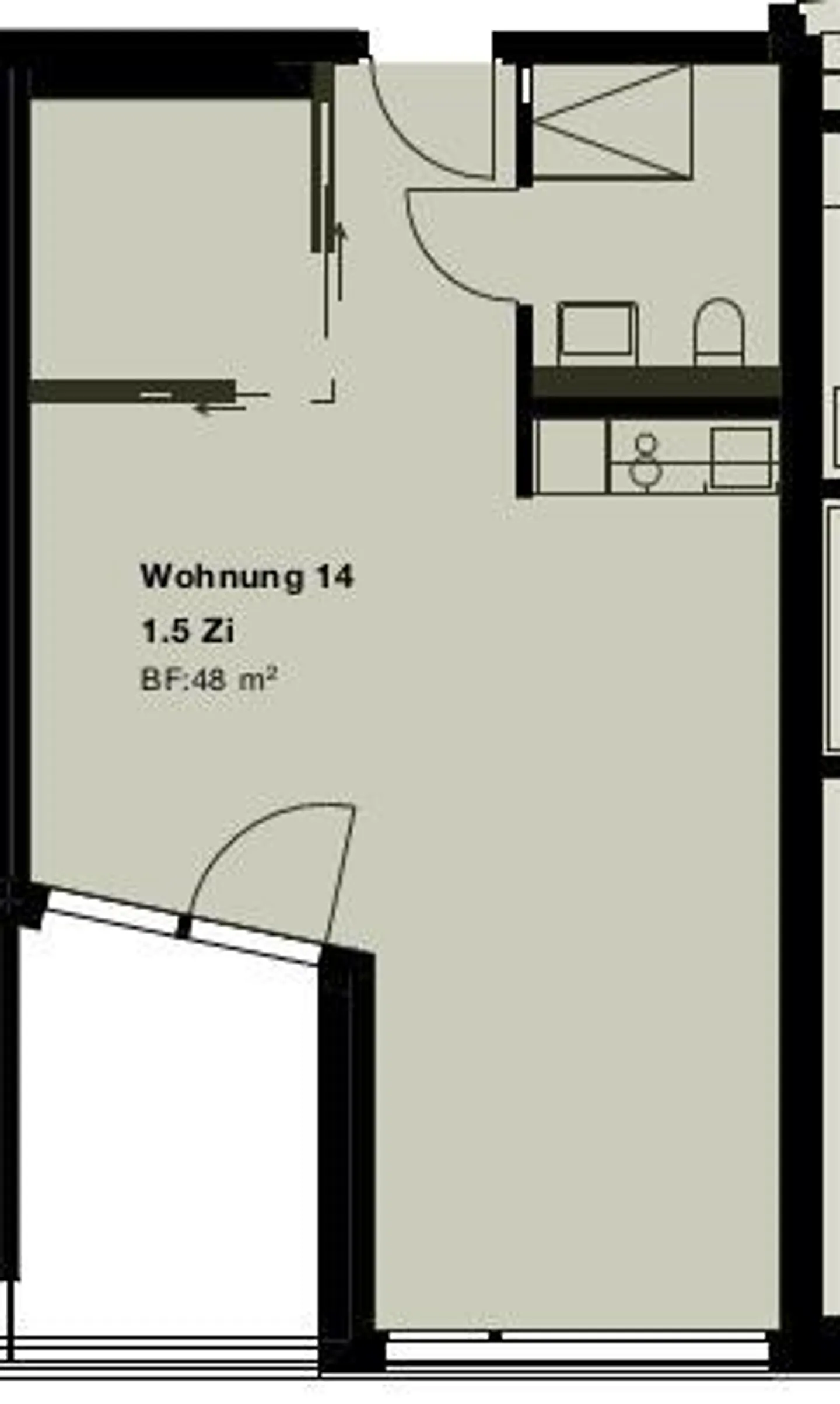 Lochstrasse 50 - 1.5 Zimmerwohnung in Schaffhausen - Foto 8 von 8