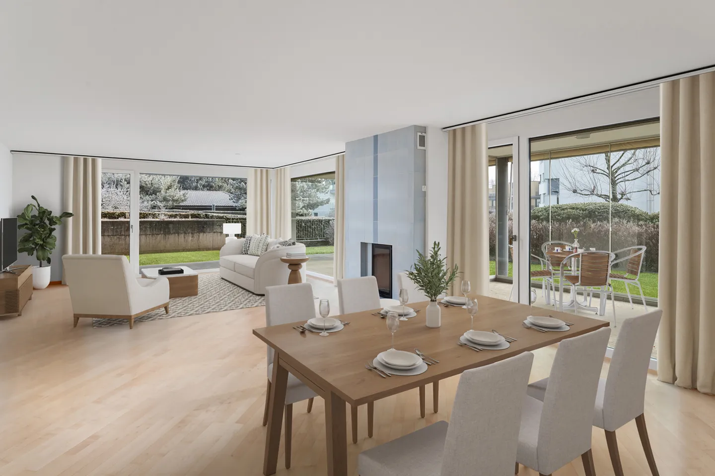 Appartement de jardin lumineux de 5,5 pièces - Photo 3 sur 9