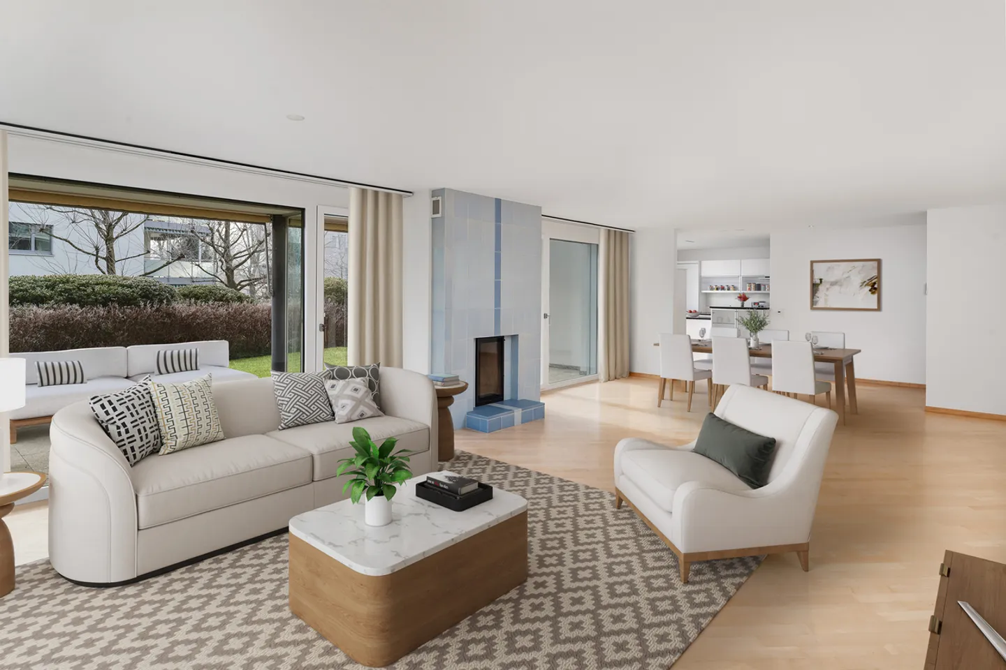 Appartement de jardin lumineux de 5,5 pièces - Photo 4 sur 9