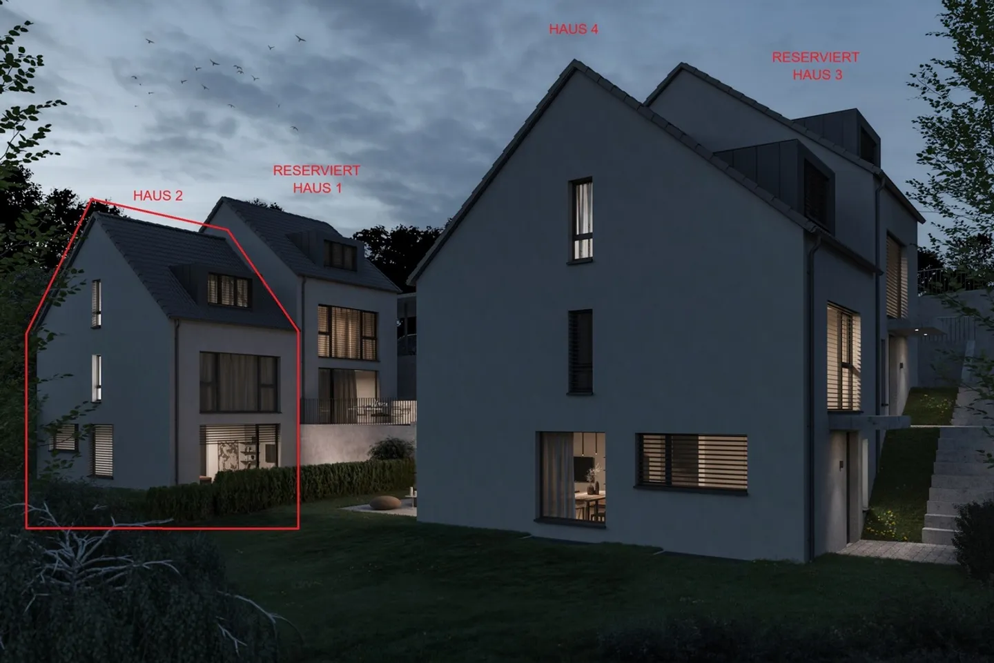 Nouveau bâtiment Mosermattstrasse avec quatre maisons jumelées de 5,5 pièces (Maison 4) - Photo 1 sur 7