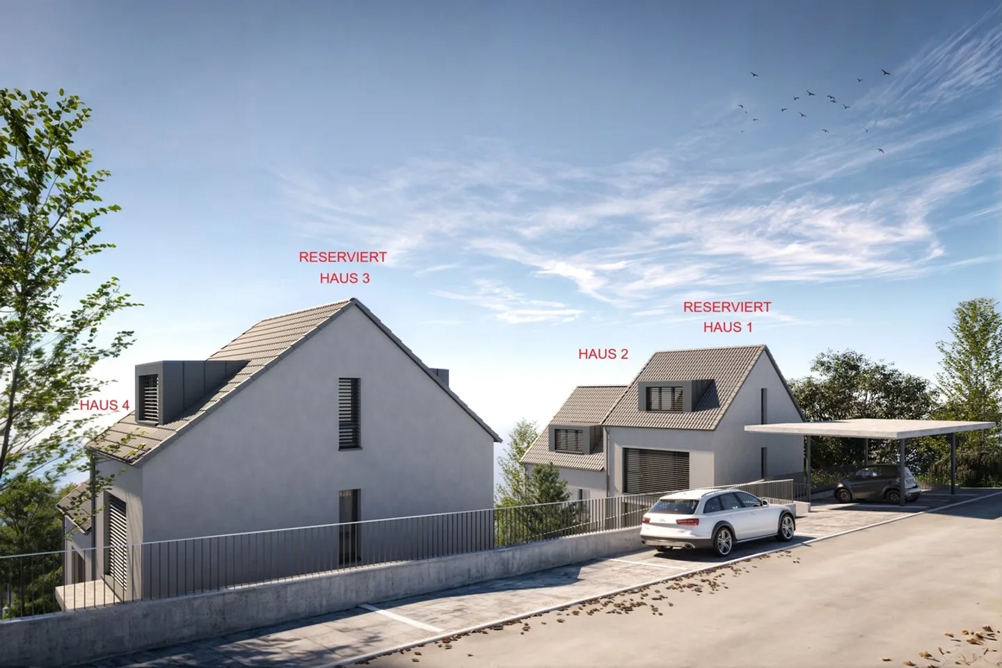 Nouveau bâtiment Mosermattstrasse avec quatre maisons jumelées de 5,5 pièces (Maison 4) - Photo 2 sur 7