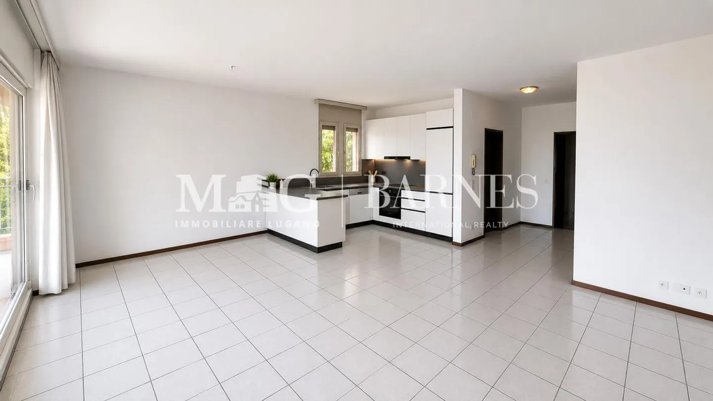 Lugano: Zentrale 2,5-Zimmer-Wohnung mit Balkon und Garage - Foto 2 von 6