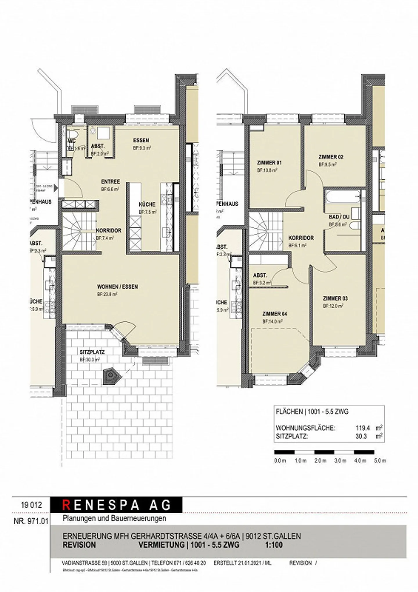 Maisonette apartment with terrace in Riethüsli - Photo 12 of 12