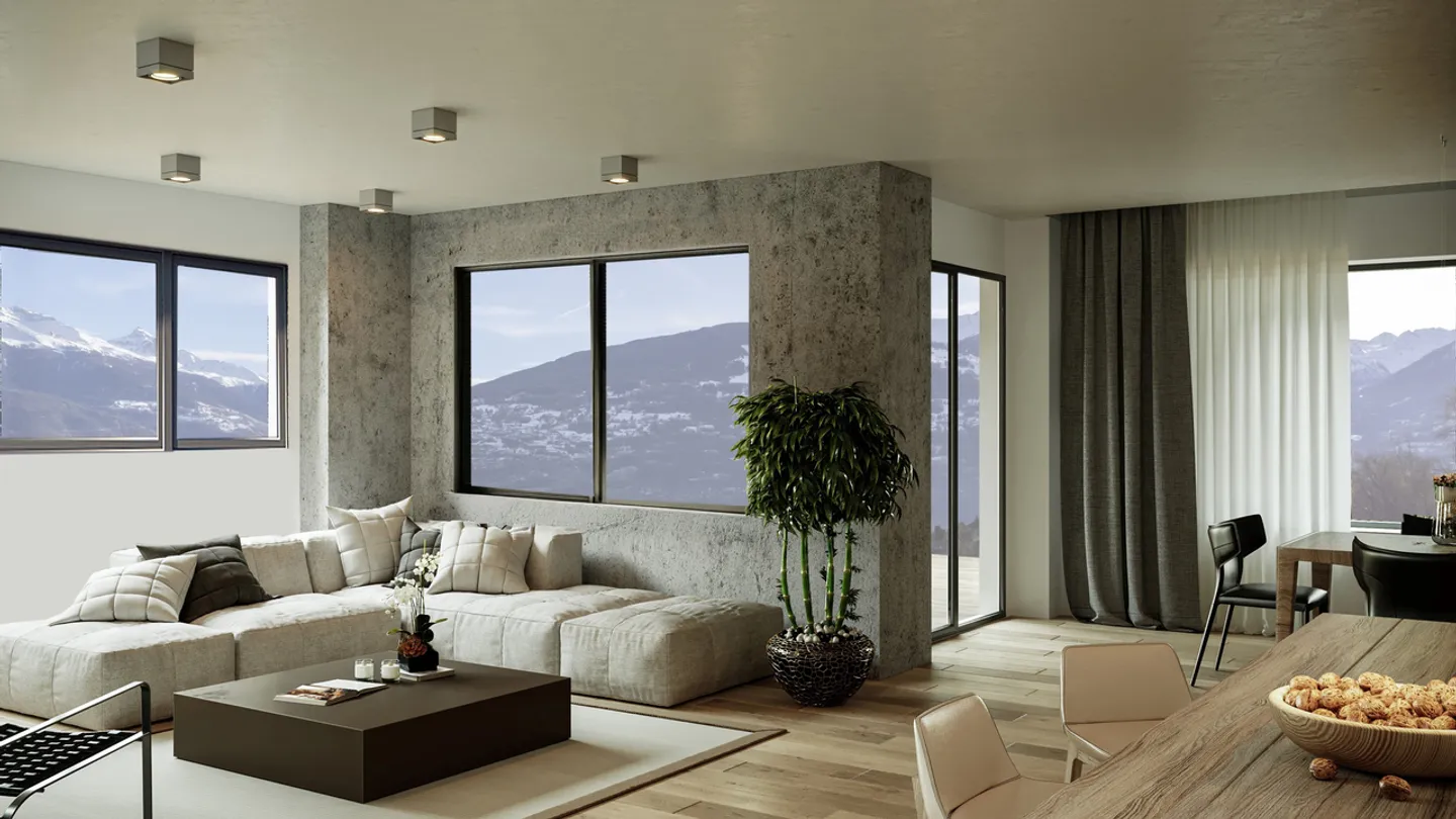 ZU VERKAUFEN 4.5 ZIMMER HOCHWERTIGE WOHNUNG IN SAVIESE - Foto 1 von 5