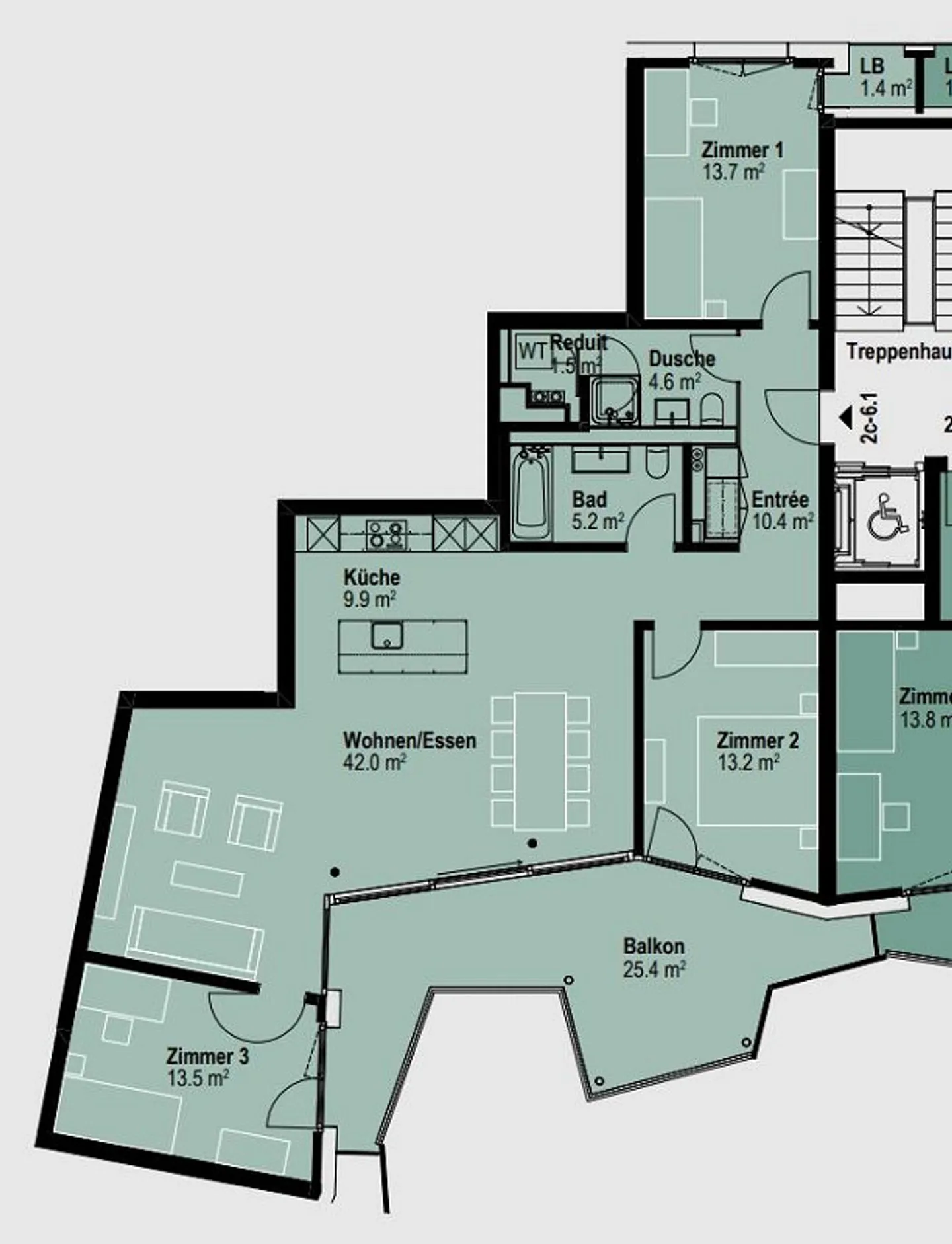 Modernes Apartment in Luzern Süd - Foto 6 von 6