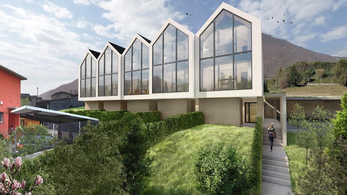 Appartement duplex moderne de 4 pièces au pied du Monte Tamaro à Monteceneri - Photo 1 sur 6