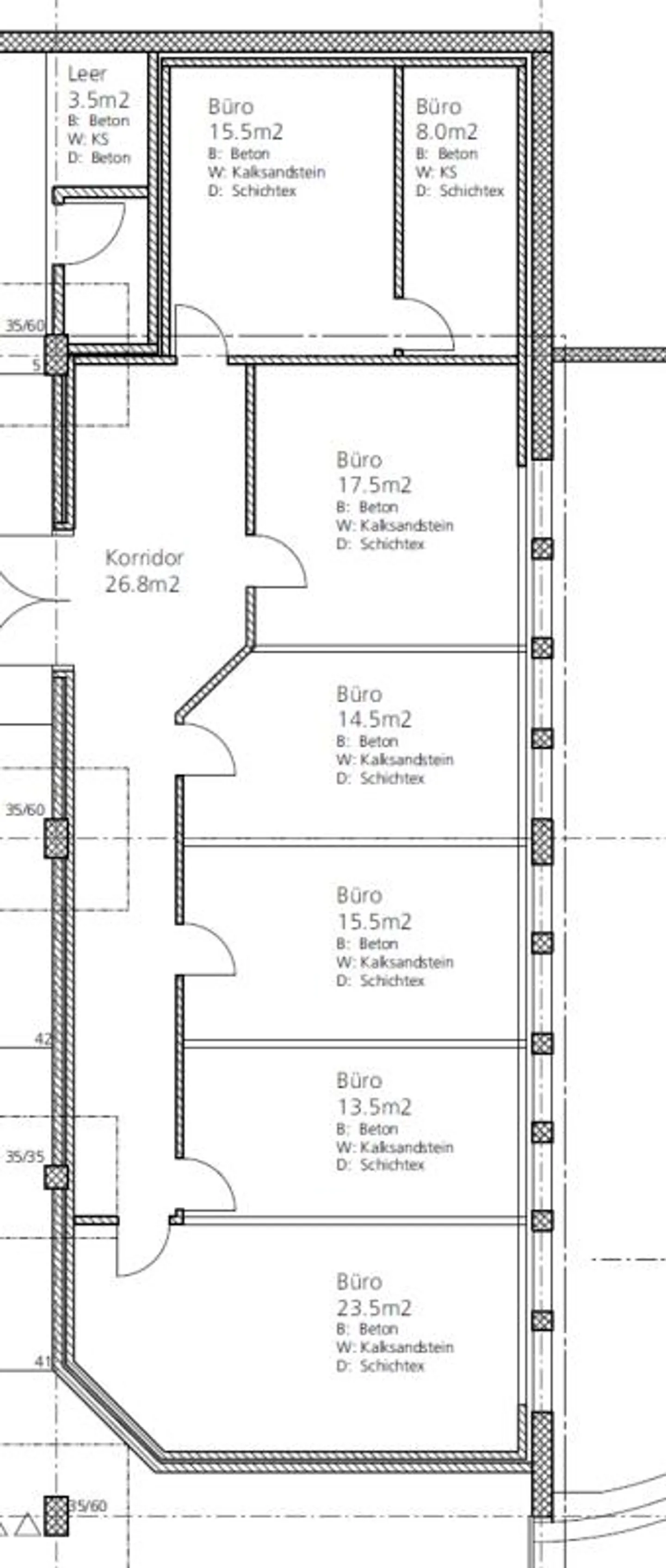 Espace de bureau au 1er sous-sol avec aménagement flexible des pièces - Photo 6 sur 6