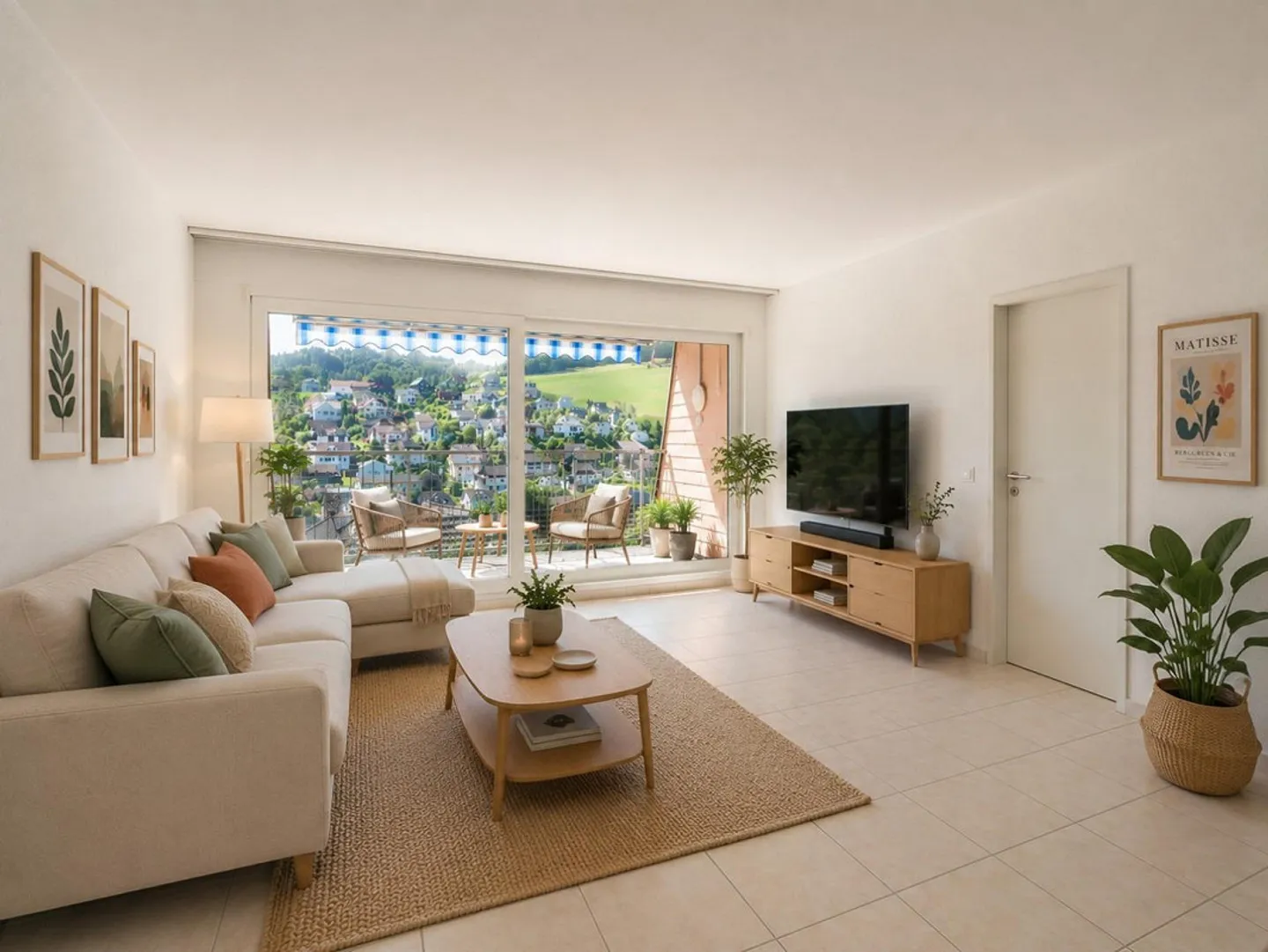 Appartement en attique de 4,5 pièces central avec deux balcons - Photo 2 sur 6