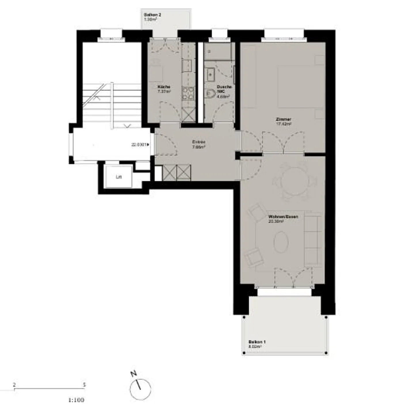 2.5 Room Apartment available from 1.7 in ZH-Seefeld - Photo 5 of 5