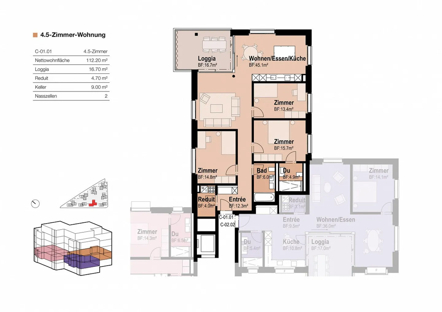 Nouvel appartement de 4,5 pièces - Photo 2 sur 3