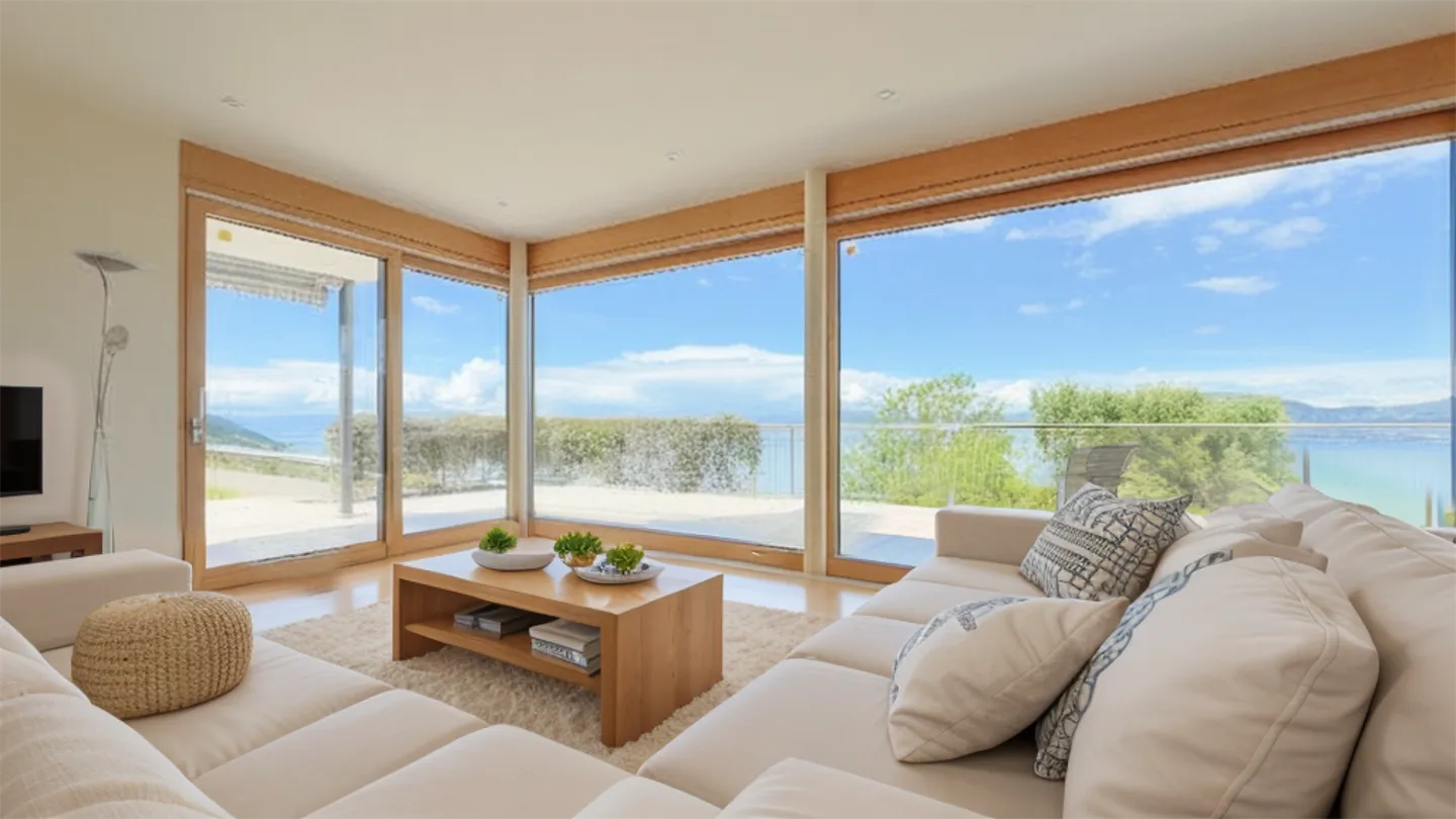 Luxuriöse Architektenvilla mit atemberaubendem 180° Blick auf den Genfersee! - Foto 9 von 13