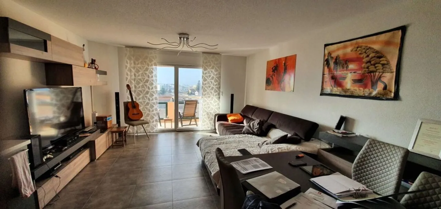 Furnished - 2.5 rooms in the attic at the entrance of the village with parking spaces and balcony - Photo 1 of 9