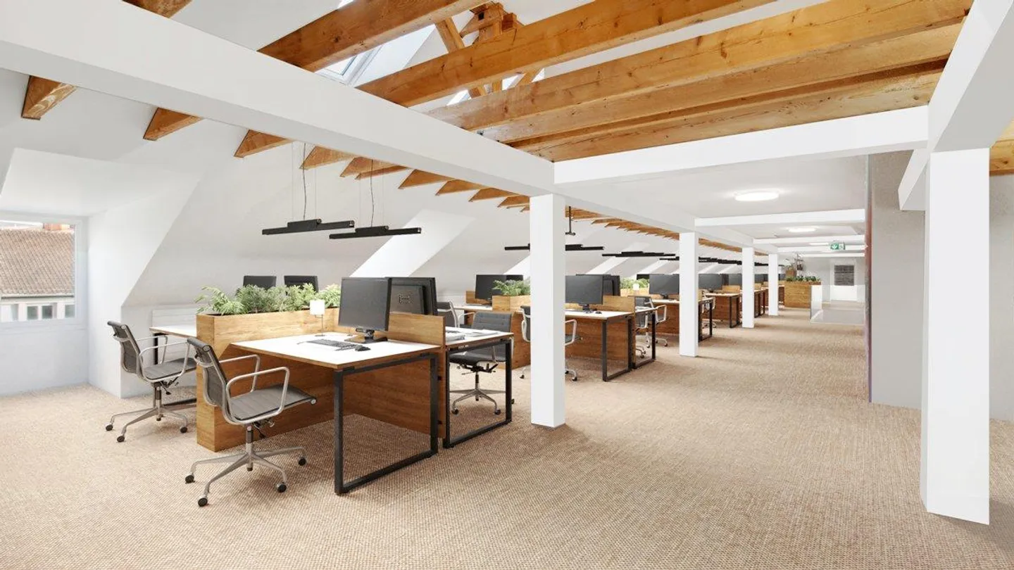Uffici open-space attraenti e luminosi all'ultimo piano (posizione di prima classe) - Foto 3 di 8