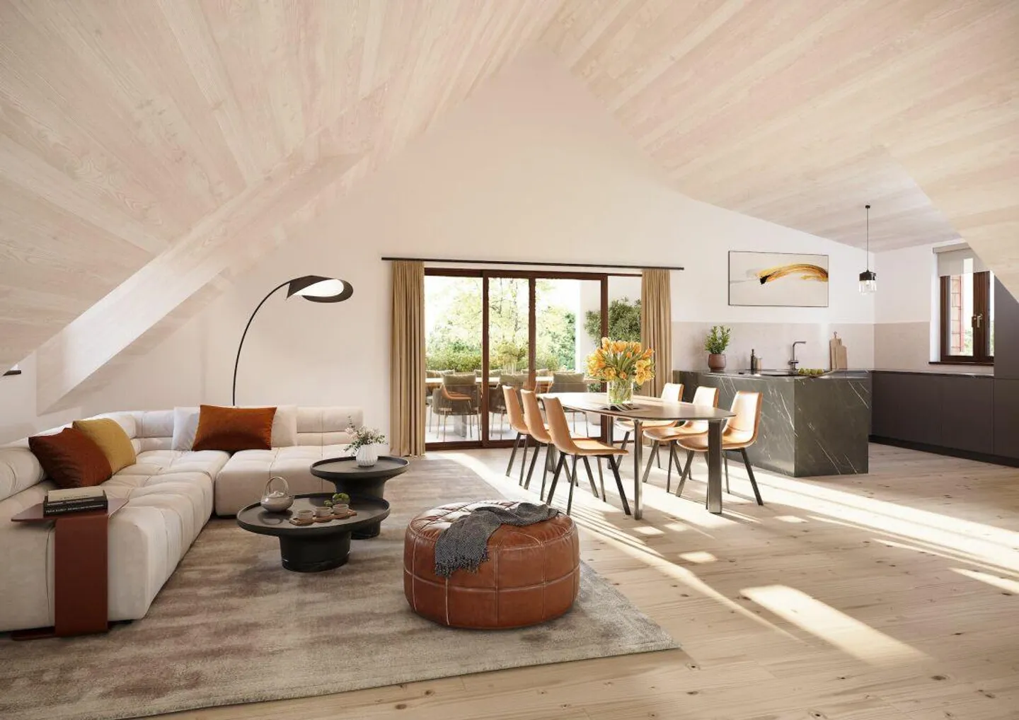 Spektakuläre 4.5 Zimmer Dachwohnung mit Ausblick - Foto 2 von 3