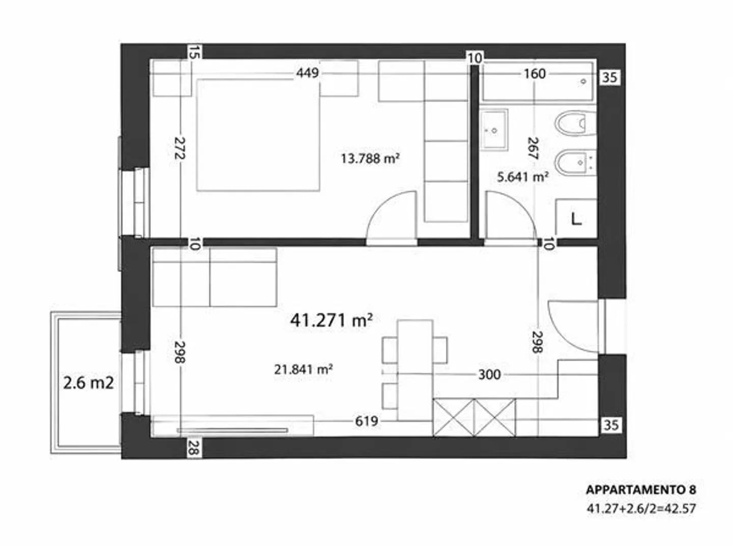 Montagnola: 2,5-Zimmer-Wohnung - Foto 8 von 9