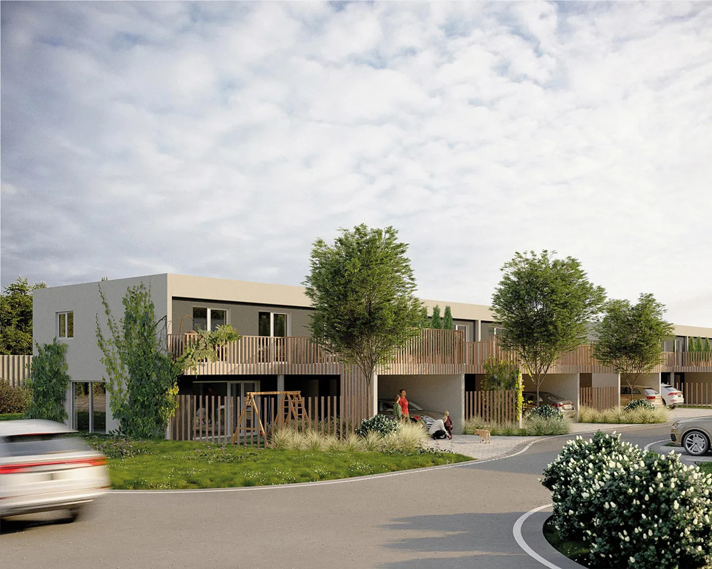 Lotissement de jardins avec 20 maisons en rangée - Photo 4 sur 8