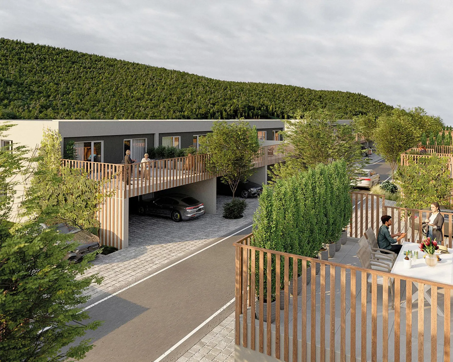 Lotissement de jardins avec 20 maisons en rangée - Photo 3 sur 8