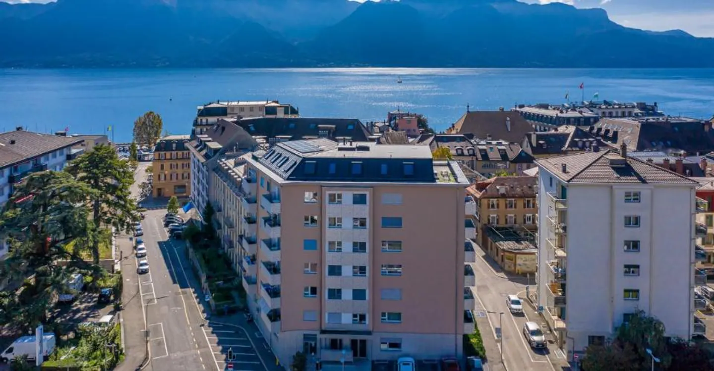 Wohnung mit Blick auf den See und die Alpen! - Foto 2 von 3