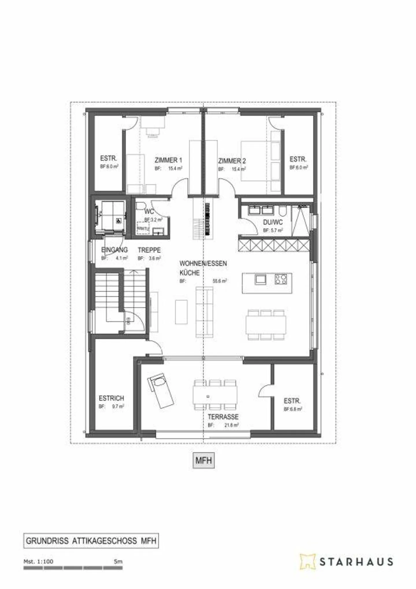 Appartamento di 4 1/2 stanze a Gams - Foto 9 di 10