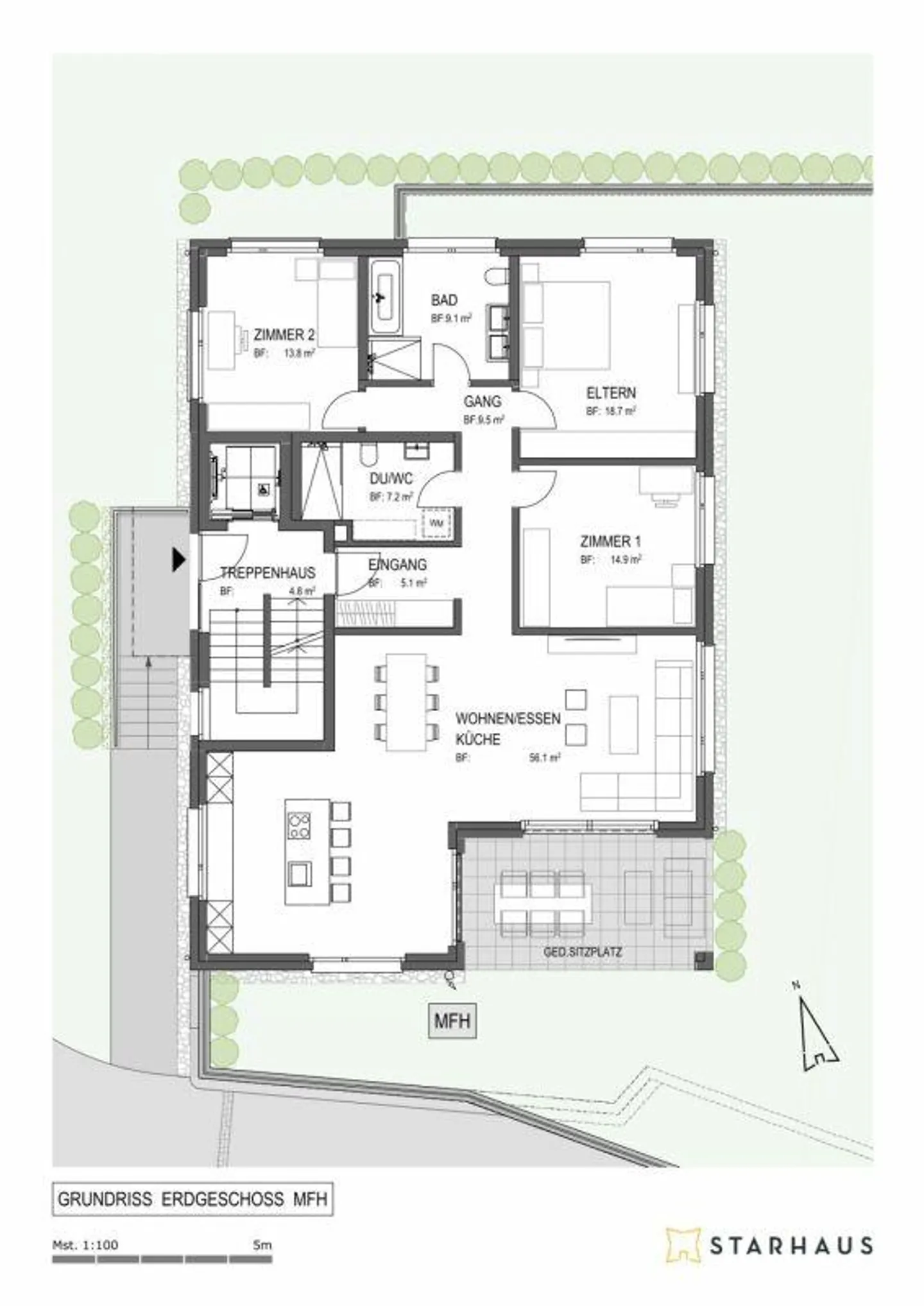 Appartamento di 4 1/2 stanze a Gams - Foto 8 di 10