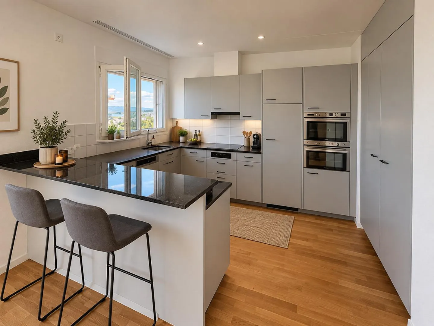 Appartement en attique 3.5 pièces avec vue sur le lac et les montagnes - Photo 3 sur 10