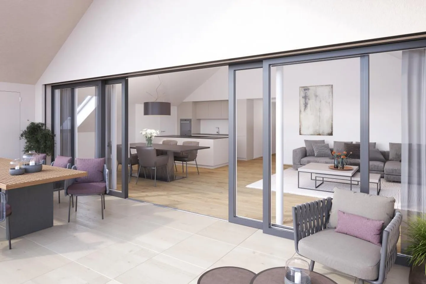 Penthouse 4.5-Zimmer mit Seeblick - Foto 2 von 4