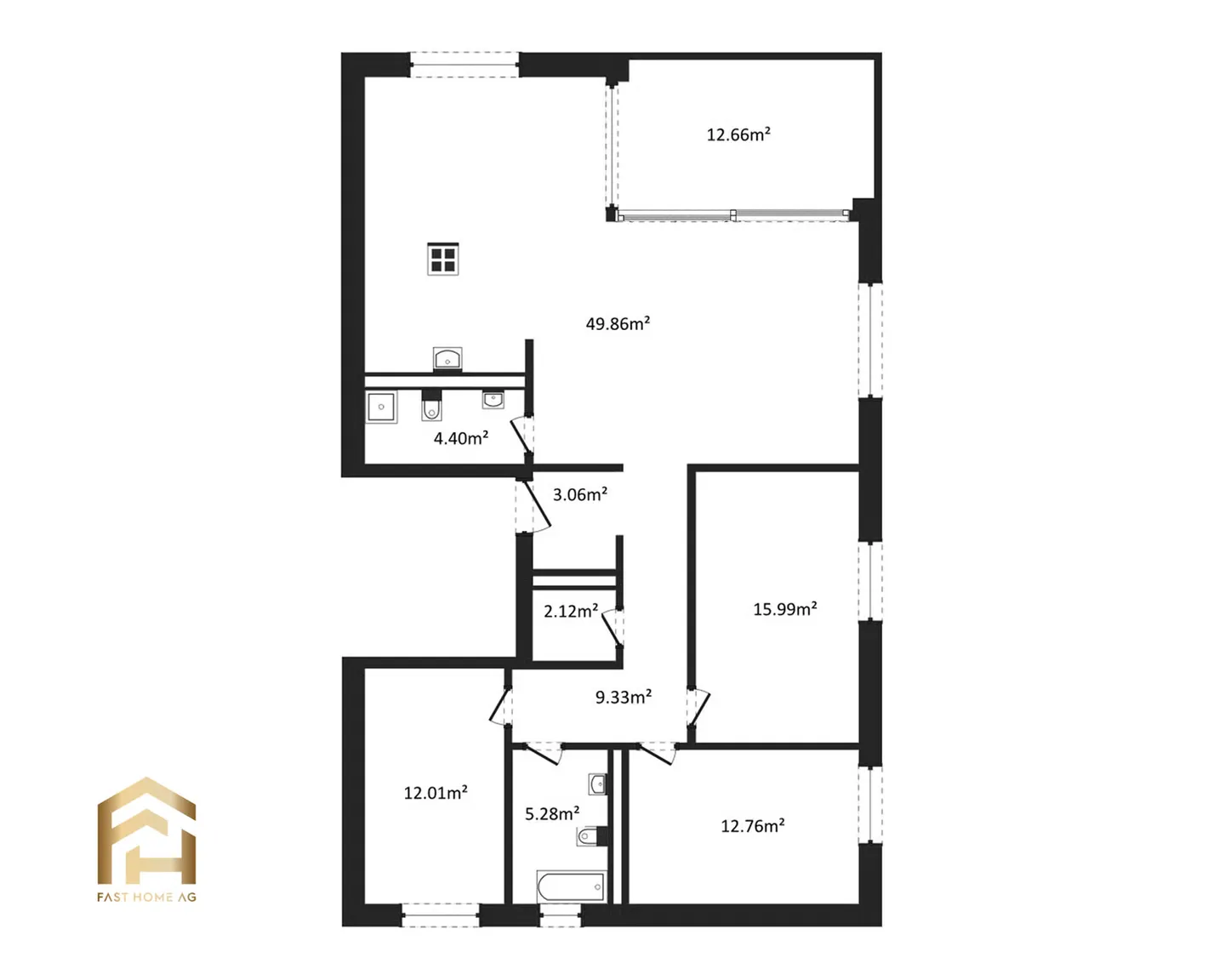 Spacieux appartement de 4.5 pièces à Ried-Brig à l'étage supérieur ouest - Photo 4 sur 13